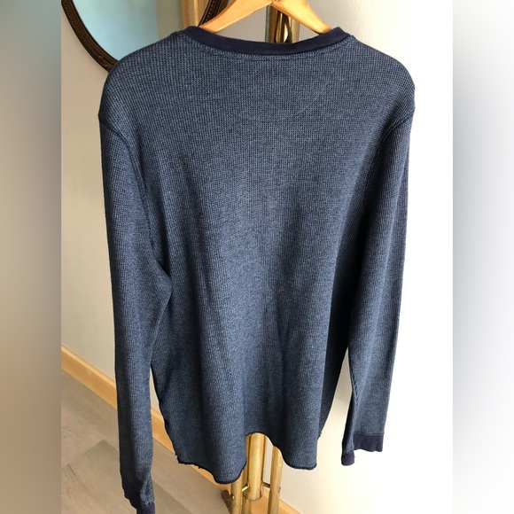 Marc Anthony Navy Stretch Henley Top XL - Picture 4 of 5